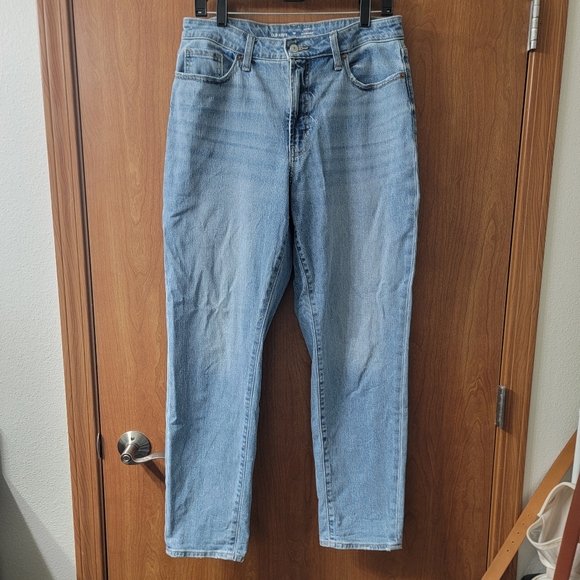 Old Navy Curvy High-Waisted OG Straight Ankle Jeans Size 10 Tall - Picture 2 of 6